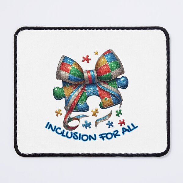Item preview, Inclusion for all Autism Awareness T-Shirt - Embrace Neurodiversity - Puzzle Bow - Support Therapy - Gift designed and sold by Ceevie Design.