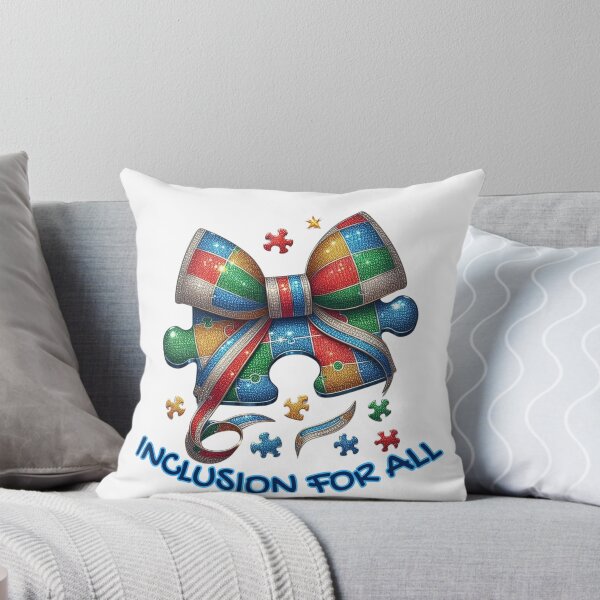 Item preview, Inclusion for all Autism Awareness T-Shirt - Embrace Neurodiversity - Puzzle Bow  - Support Therapy - Gift designed and sold by Ceevie Design.