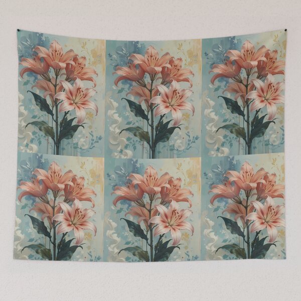 Item preview, Lilies Serene Compositions Floral Art Botanical Illustration designed and sold by ART ATTACK ZONE.