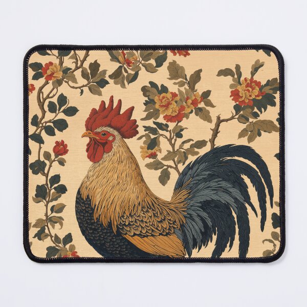 Item preview, William Morris Rooster on Floral Branch designed and sold by MidCenturyStore.
