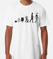 Droids Evolution T Shirt, Robots Freaky Geeky Gift Ideas Long T-Shirt