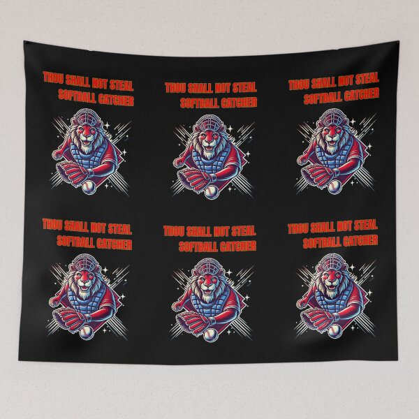 Item preview, Thou Shall Not Steal Softball Catcher designed and sold by TrendsLook.