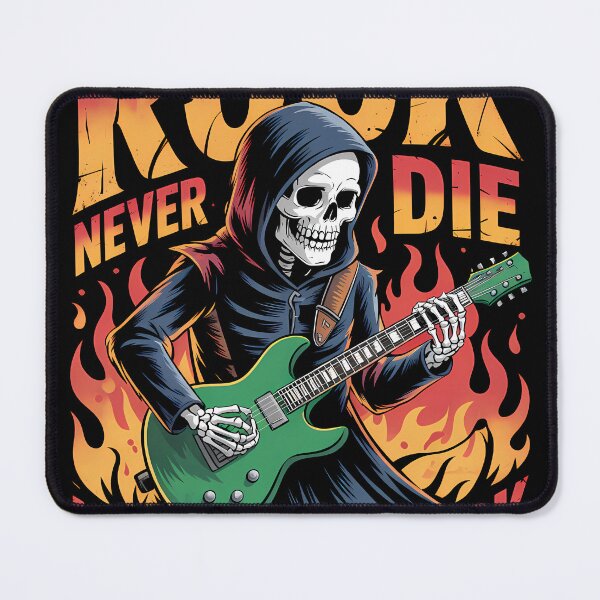 Item preview, Rock Never Die – Vintage Rock Music Quote Design for True Rockers & Music Fans designed and sold by AP_1979.