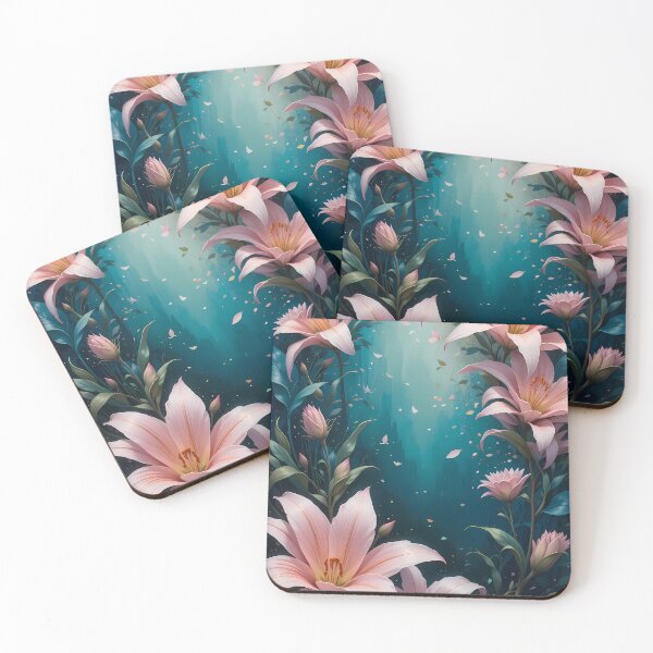 Item preview, Lilies Effect Serene Compositions Floral Art Botanical Illustration designed and sold by ART ATTACK ZONE.