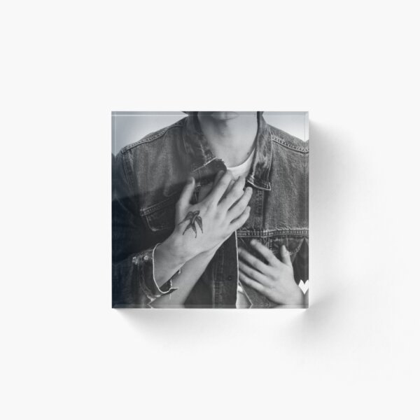 Shawn b & w Acrylic Block