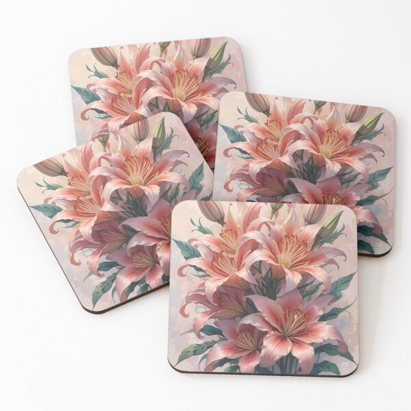 Item preview,  Lilies Blooming Compositions Floral Art Botanical Illustration designed and sold by ART ATTACK ZONE.