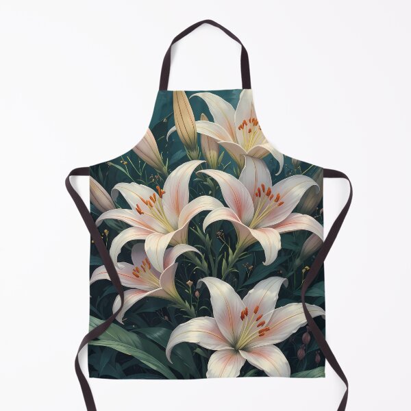 Item preview, Flowers Lilies Serene Floral Art Botanical Illustration designed and sold by ART ATTACK ZONE.