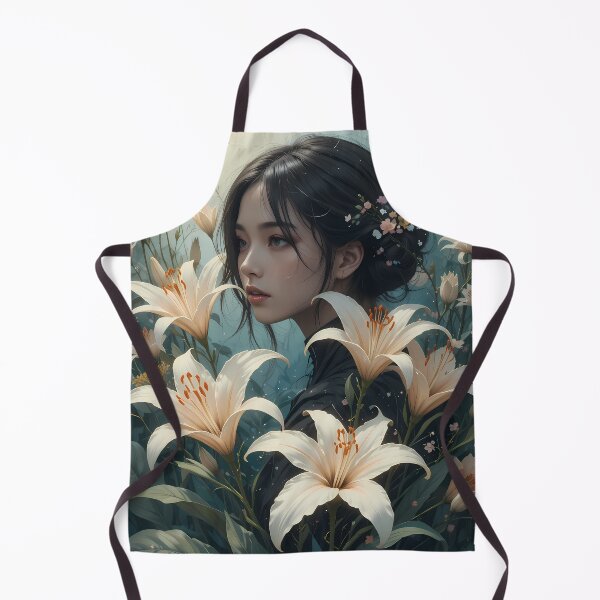 Item preview, Lilies Woman Compositions Floral Art Botanical Illustration designed and sold by ART ATTACK ZONE.