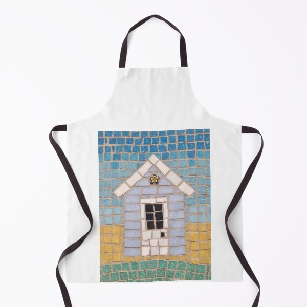 Item preview, Blue Beach Hut Mosaic Artwork designed and sold by joannaydesigns.