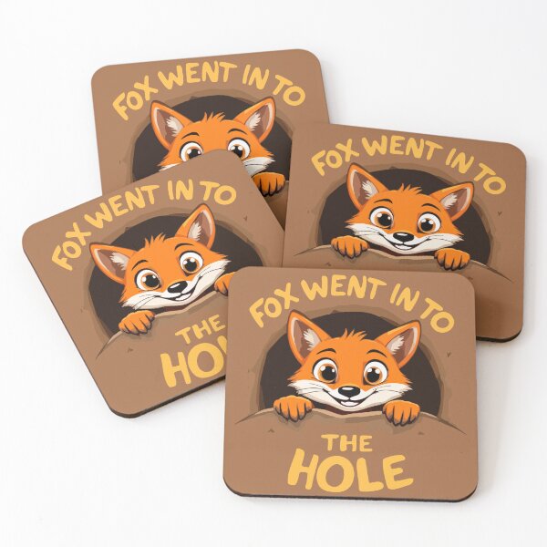 Item preview, Fox Went Into the Hole – Funny Fox Design designed and sold by SteadyRolling.