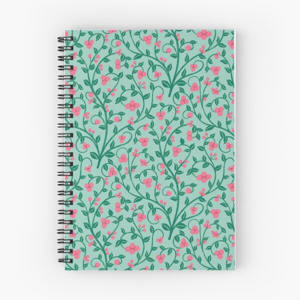 Item preview, Winding wild berries on mint green designed and sold by Blooming June Design.