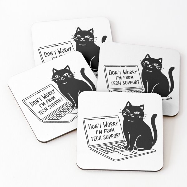 Item preview, Cat on laptop - Don't Worry I'm From Tech Support designed and sold by Traveldrawings.