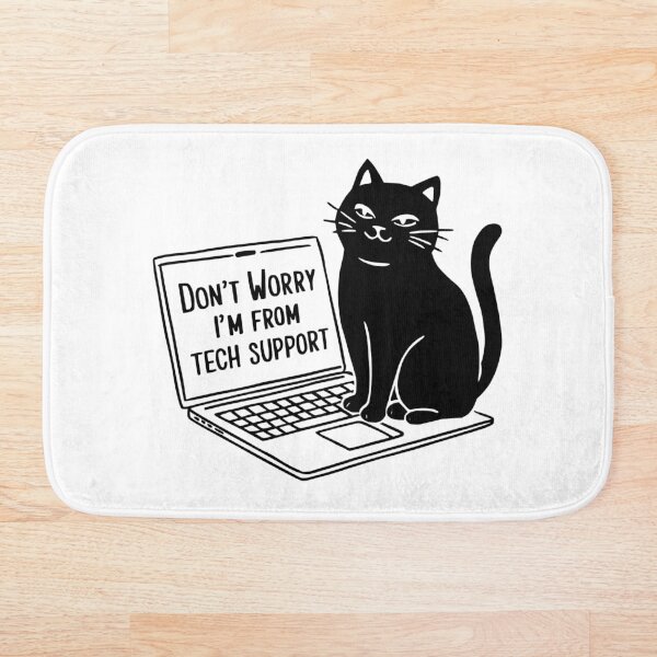 Item preview, Cat on laptop - Don't Worry I'm From Tech Support designed and sold by Traveldrawings.