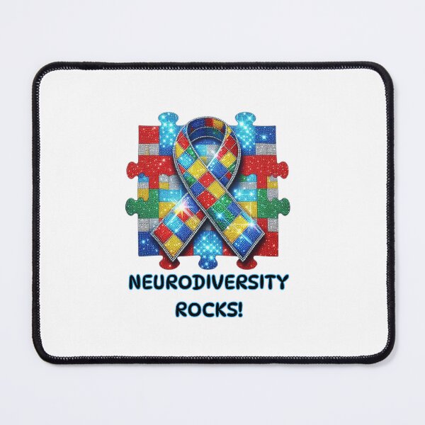 Item preview, Neurodiversity Rocks -Autism Awareness - Embrace Inclusion - In April we wear Blue - ADHD - Special Education - Puzzle Ribbon -Awareness Month - Blue is the colour designed and sold by Ceevie Design.