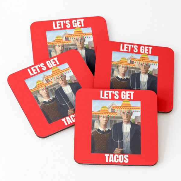 Item preview, Cinco de Mayo American Gothic Let's Get Tacos Funny Mexican Tex-Mex Food Mexico Art Humor Latino Original Design Farm Classic Birthday Gift designed and sold by DogLover332.