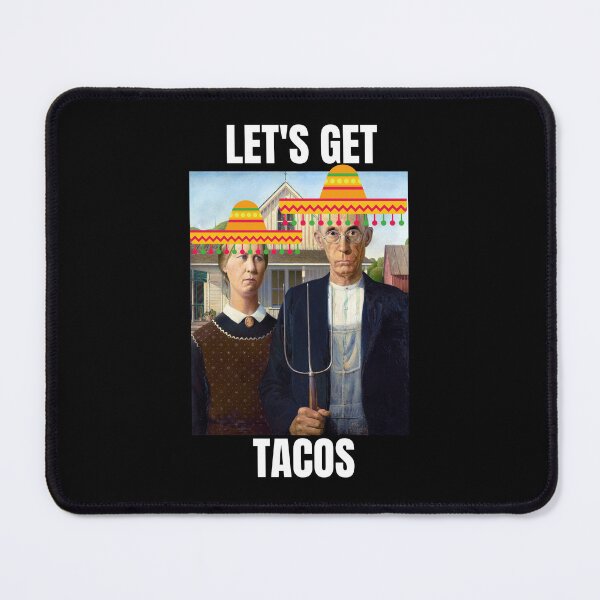 Item preview, Cinco de Mayo American Gothic Let's Get Tacos Funny Mexican Tex-Mex Food Mexico Art Humor Latino Original Design Farm Classic Birthday Gift designed and sold by DogLover332.