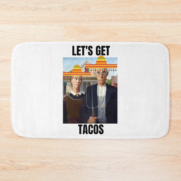 Item preview, Cinco de Mayo American Gothic Let's Get Tacos Funny Mexican Tex-Mex Food Mexico Art Humor Latino Original Design Farm Classic Birthday Gift designed and sold by DogLover332.