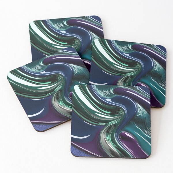 Item preview, Chrome Gloss Flow in Teal, Navy, and Purple designed and sold by Harmonic_Layers.