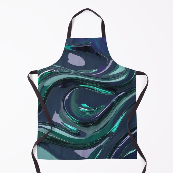 Item preview, Glossy Liquid Flow in Emerald and Indigo designed and sold by Harmonic_Layers.