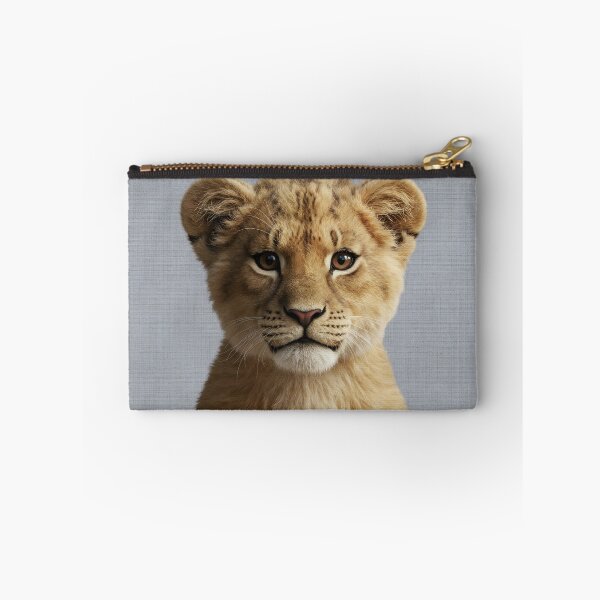 Item preview, Baby Lion on Grasscloth Fabric – Cute Jungle Cub designed and sold by svarupa.
