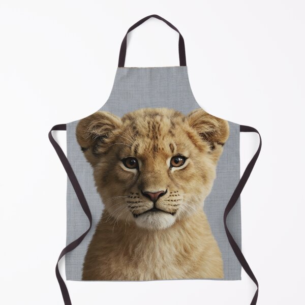 Item preview, Baby Lion on Grasscloth Fabric – Cute Jungle Cub designed and sold by svarupa.