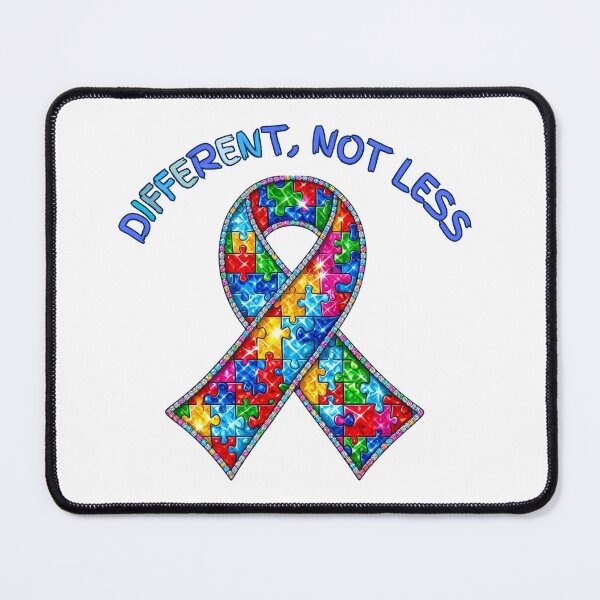 Item preview, Autism Awareness - Different, Not Less - Neurodiversity -April we wear Blue - Special Education Teacher - Inclusion - Colourful Puzzle Ribbon designed and sold by Ceevie Design.
