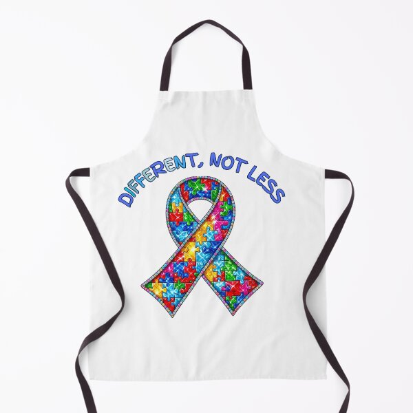 Item preview, Autism Awareness - Different, Not Less - Neurodiversity -April we wear Blue - Special Education Teacher - Inclusion - Colourful Puzzle Ribbon designed and sold by Ceevie Design.
