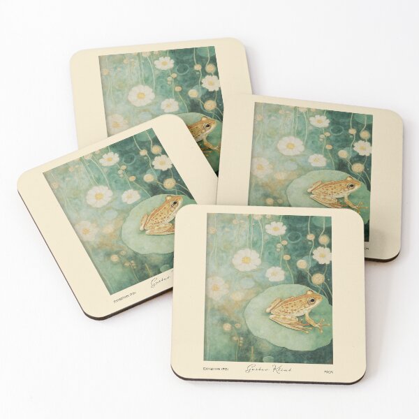 Item preview, Gustav Klimt Frog on Lily Pad designed and sold by MidCenturyStore.