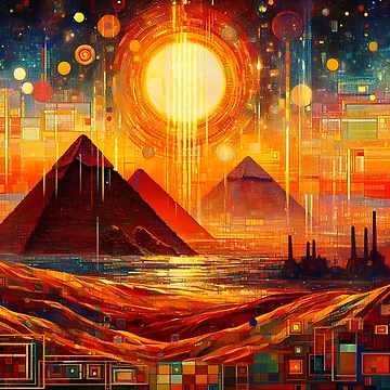 Artwork thumbnail, Pyramid Dawn by Stoneflower-Art