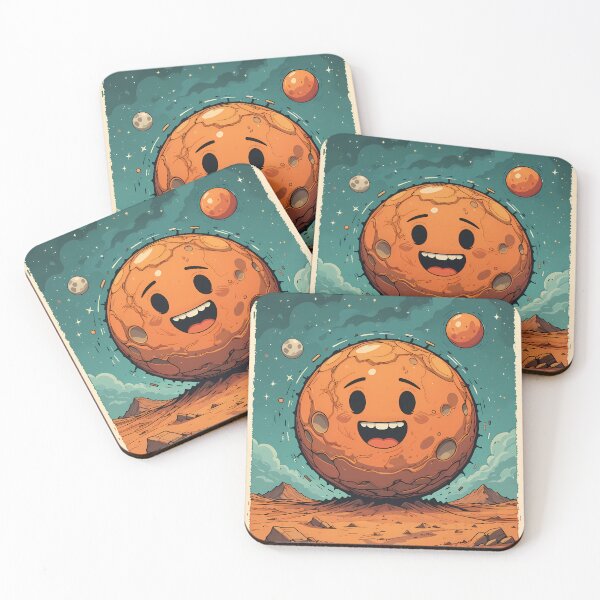 Item preview, Mars Cartoon Martian Landscapes Space Travel Red Planet designed and sold by ART ATTACK ZONE.