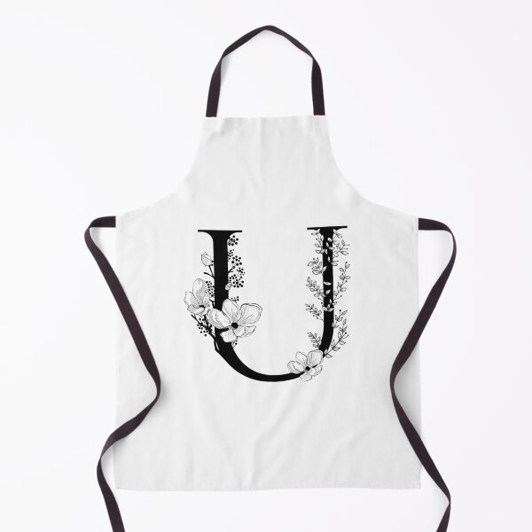 Aperçu de l'œuvre Letter U Monogram - Floral Initial créée et vendue par ZenNature.