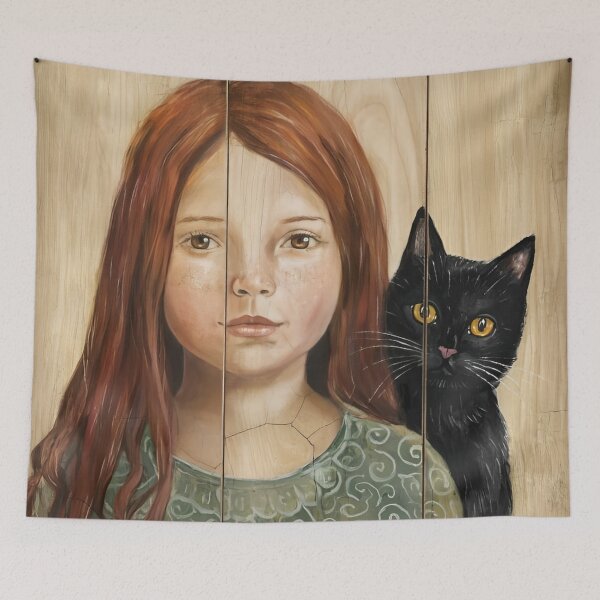 Item preview, Painted Girl on the Fence designed and sold by AJSRPrints.