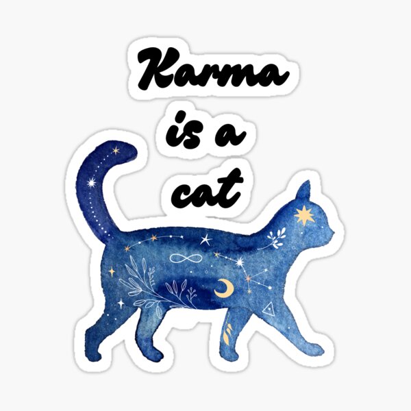 Artikel-Vorschau von Taylor Swift Karma ist ein minimalistisches Katzendesign, designt und verkauft von My New Aesthetic.