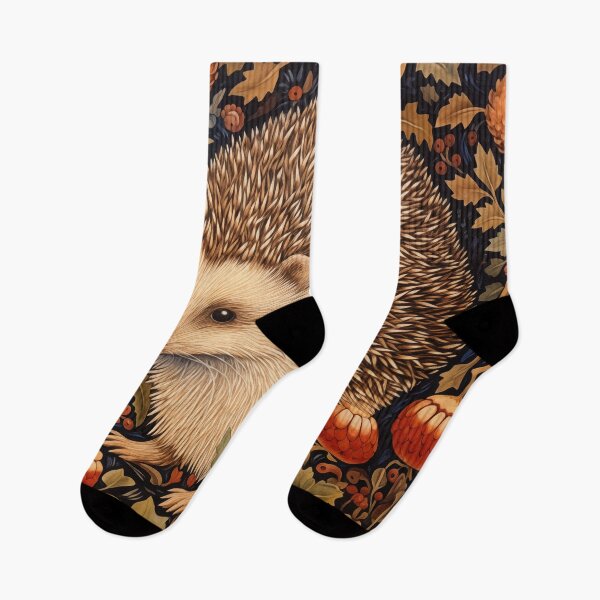 Item preview, William Morris Hedgehog in Autumn Florals designed and sold by MidCenturyStore.
