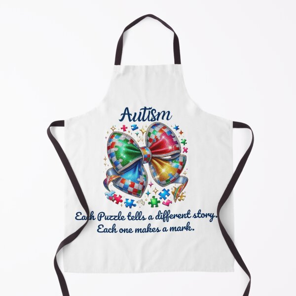 Item preview, Autism Awareness - Each Puzzle tells a different story, Each one makes a mark, Colourful Autism Puzzle Bow - Embrace Neurodiversity - Support Mental Health - ADHD - Special education designed and sold by Ceevie Design.