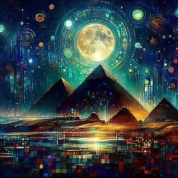 Artwork thumbnail, Pyramid Dusk by Stoneflower-Art