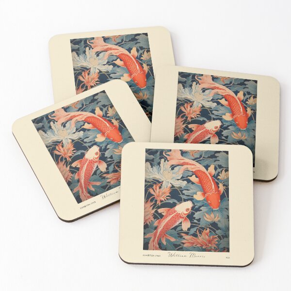 Item preview, William Morris Koi Fish Botanical designed and sold by MidCenturyStore.