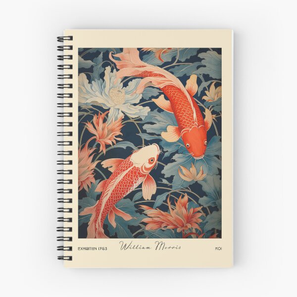 Item preview, William Morris Koi Fish Botanical designed and sold by MidCenturyStore.