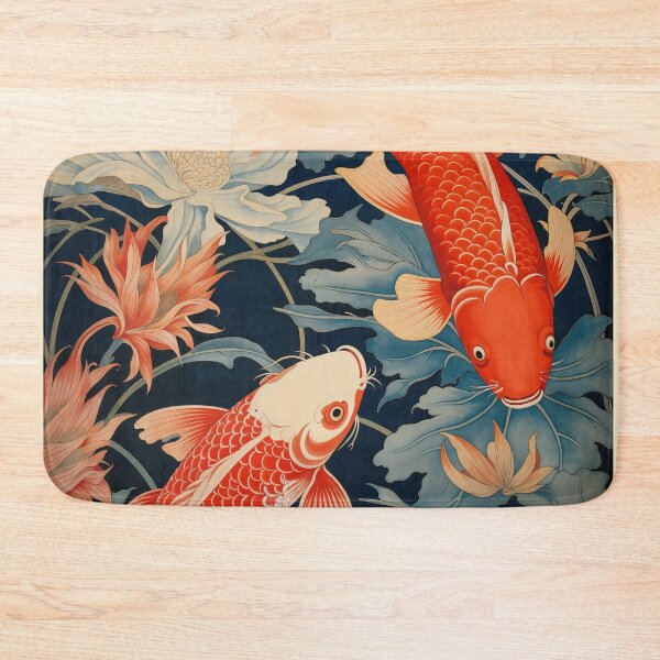 Item preview, William Morris Koi Fish Botanical designed and sold by MidCenturyStore.