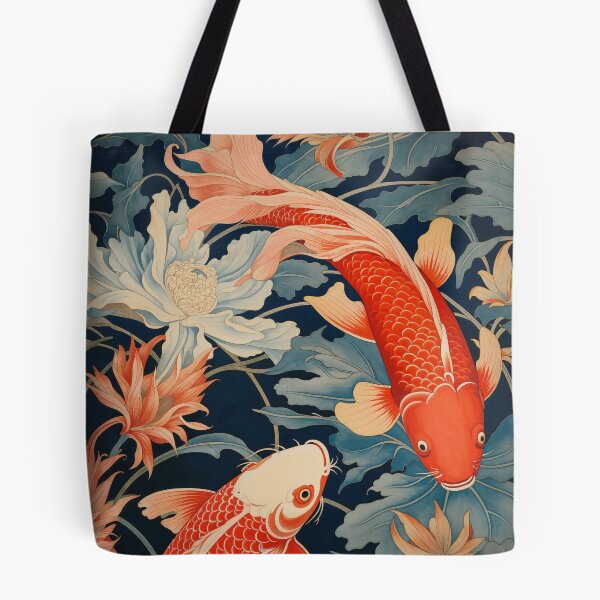 Item preview, William Morris Koi Fish Botanical designed and sold by MidCenturyStore.