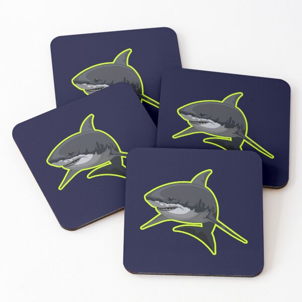 Item preview, White Shark with Neon Glow designed and sold by Mirsh-design.