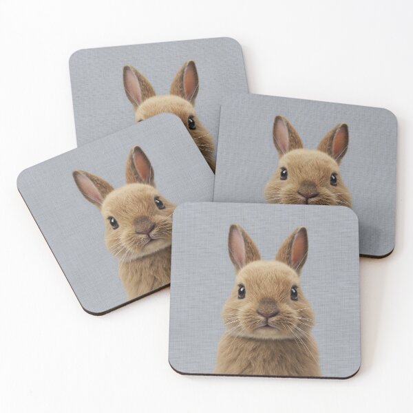 Item preview, Baby Brown Rabbit on Grasscloth Fabric – Cute Jungle Cub designed and sold by svarupa.