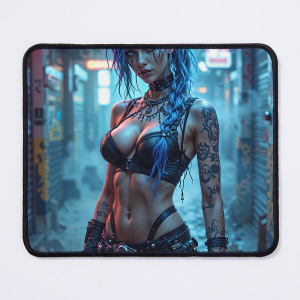 Item preview, Neon Punk Jinx – Hyper-Realistic Arcane Fan Art designed and sold by Neo-Studio.