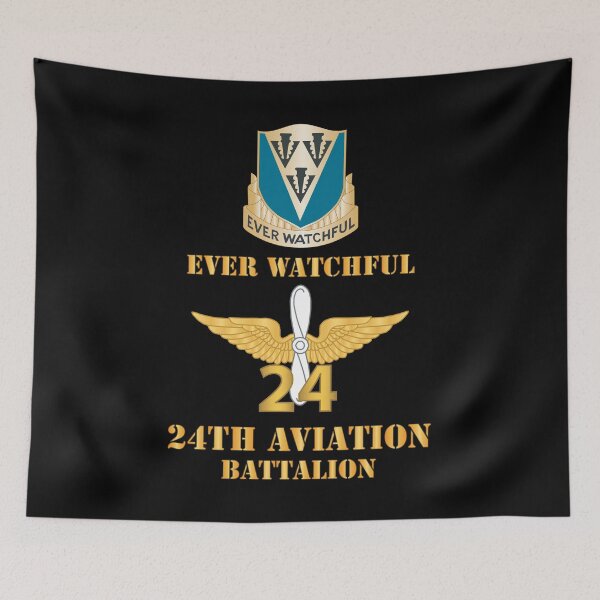 Item preview, Army - 24th Aviation Battalion - DUI - Ever Watchful w BR - 24 BN Number X 300 designed and sold by Military Insignia Products.