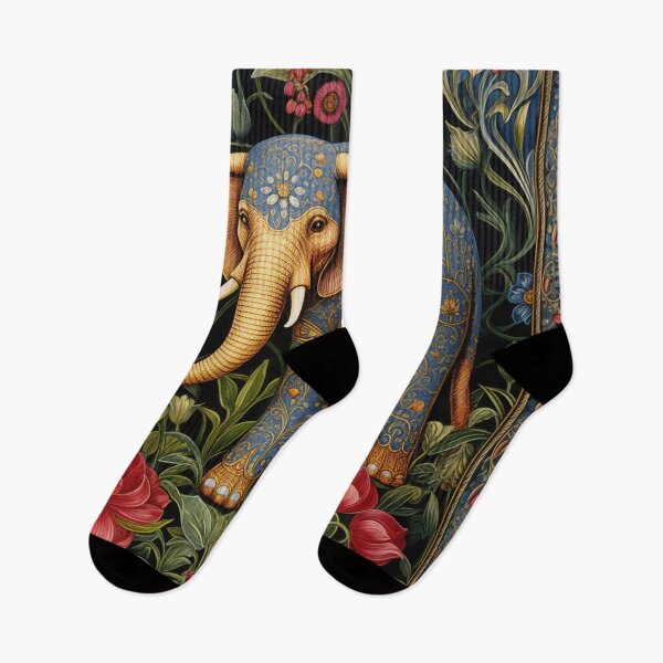 Item preview, William Morris Elephant Floral Botanical designed and sold by MidCenturyStore.