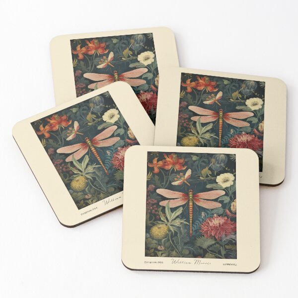 Item preview, William Morris Dragonfly and Garden Flowers designed and sold by MidCenturyStore.