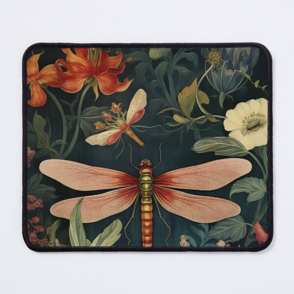 Item preview, William Morris Dragonfly and Garden Flowers designed and sold by MidCenturyStore.