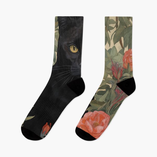 Item preview, William Morris Black Panther with Roses designed and sold by MidCenturyStore.