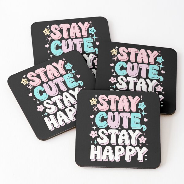 Item preview, Stay Cute Stay Happy Kawaii designed and sold by Taans-Creation.