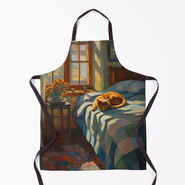 Item preview, Sunlit Morning Cat – Cozy Bedroom Tranquility designed and sold by Beemyguest.